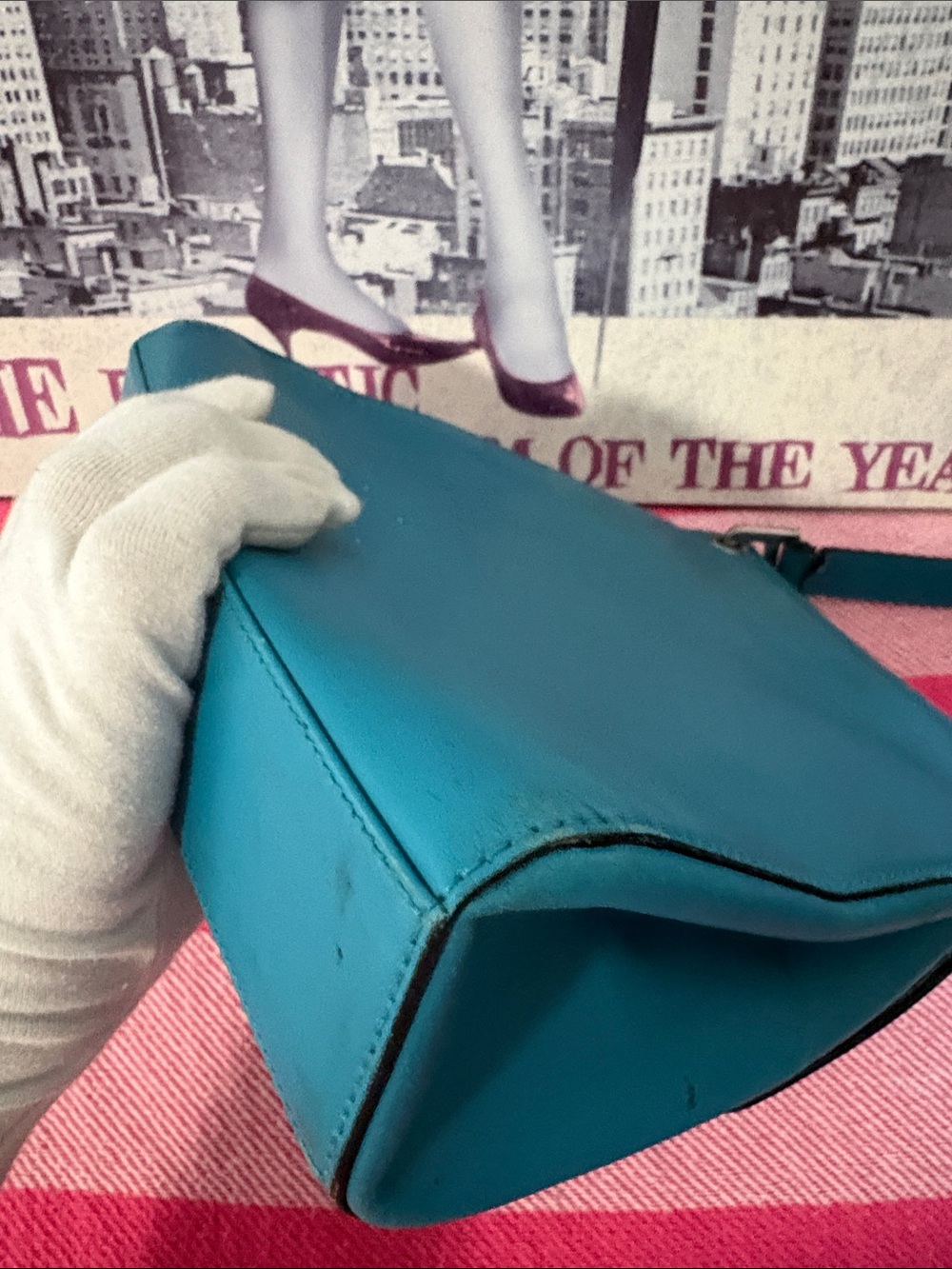 Bally Teal Shoulder Bag with Long Strap - Picture 9 of 16